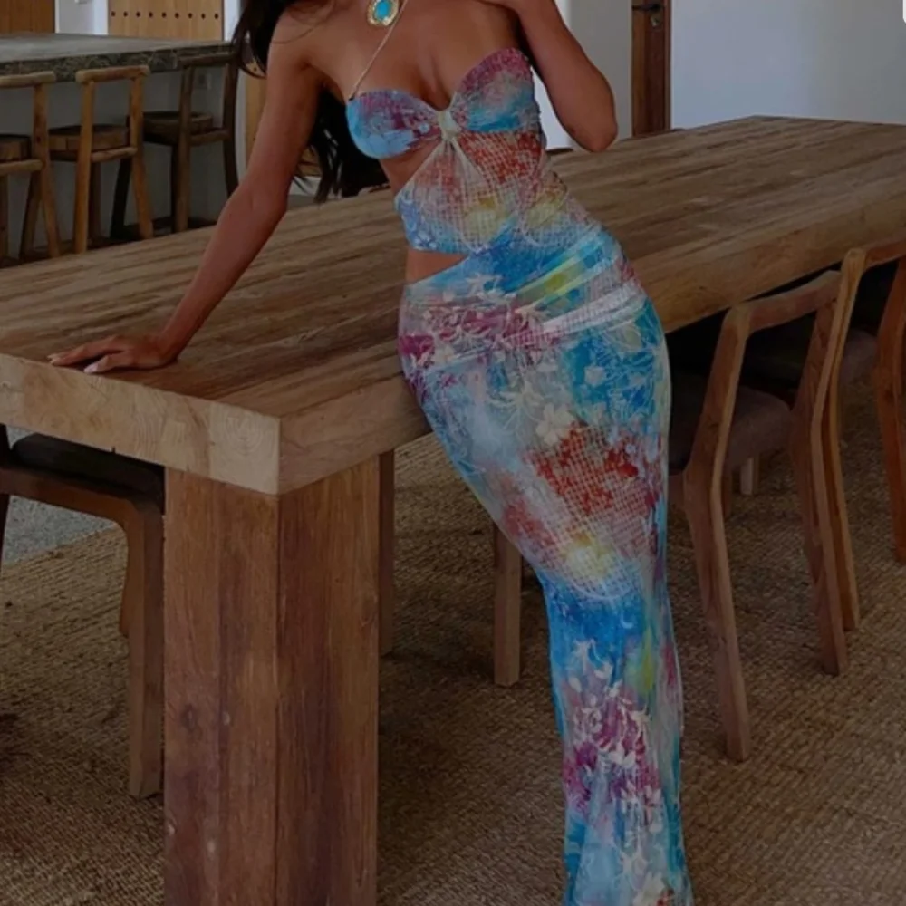 Elegant Multicolor Women's Dress - Picture 3 of 4